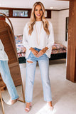 Smocked Cuffs Shift Blouse