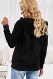 Snap Button Pullover Hoodie with Pocket
