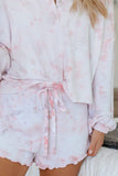 Floral Print White Knit Lounge Set