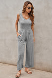 Sleeveless Wide Leg Jumpsuit
