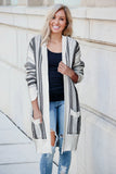 Pocketed Cotton Blend Cardigan