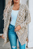 Fuzzy Animal Knit Open Front Cardigan