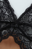 Lace Spice Satin Babydoll with Slit