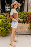 Striped Color Block Henley Top