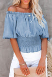 Smocked Waist Off The Shoulder Top