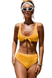 Knot Center Ribbed Vest Two-piece Swimwear