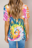 Gradient Tie Dye V Neck T-shirt