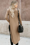 Selected Button Pocketed High Low Cardigan