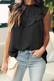 Frilled Detail Tulle Tank Top