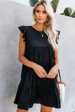 Pocket Tiered Ruffled Mini Dress