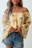 Bell Sleeves Floral Crop Top