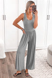 Sleeveless Wide Leg Jumpsuit