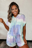 Purple Tie Dye Lounge Two-Piece Set