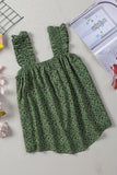 Floral Ruffled Straps Flowy Tank Top