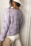 V Shaped Neckline Buttoned Knit Sweater