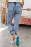 Bleach Splatter Boyfriend Straight Jeans