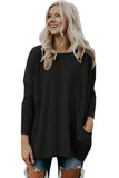 Charcoal Oversize Fit Pocket Sweater Tunic