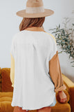 Color Block Textured Long Sleeve Shirt with Pocket