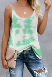 Tie Dye Print Knit Tank Top