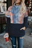 Tie-dye Fluffy Fleece Pullover Sweatshirt