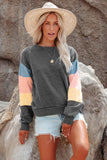 Colorblock Long Sleeve Pullover Sweatshirt