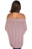 Wine Off The Shoulder Winter Sweater