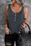Button Loose Tank Top