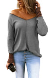 Off Shoulder Ribbed Long Sleeve Top