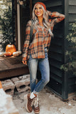 Plaid Pocket Buttoned Long Sleeve Shirt