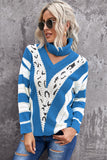 V Neck Striped Sweater