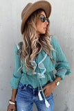 Green Floral Print Flounce V Neck Crop Top