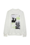 Letter Pattern Print Crew Neck Men's Graphic Sweatshirt