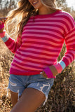 Striped Long Sleeve Pullover Sweater