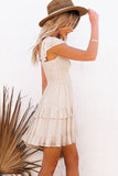 Smocked Layered Ruffle Babydoll Dress