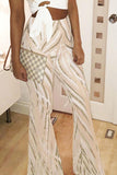 Apricot Swirl Sequin Kick Flare Pants