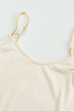 Beige Mock Neck Lace Blouse