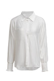 Billowy Sleeves Pocketed Shirt