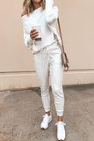 Slouchy One Shoulder Dolman Sleeves Ribbed Sweater