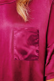 Satin Pocketed Tee and Shorts Lounge Set