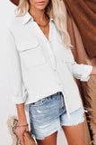 Turn-down Collar Pocketed Button Shirt