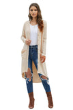 Selected Button Pocketed High Low Cardigan