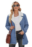 Lapel Collar Button Fleece Jacket
