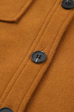 Long Sleeve Pockets Buttoned Shirt Jacket