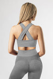 Criss Cross Bra and High Waist Leggings Sports Wear