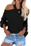 Cool Breeze Cotton Cold Shoulder Sweater