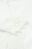 Bohemian Crochet Detail V Neck Blouse
