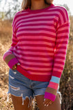 Striped Long Sleeve Pullover Sweater