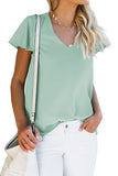 V Neck Short Sleeve Tee
