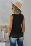 Crochet V Neck Textured Tank Top