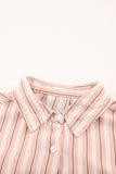 Striped Buttons Closure Long Sleeve Shirt